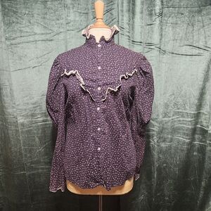 Vintage Stage West By Prior Floral Cottagecore Button Down Top
